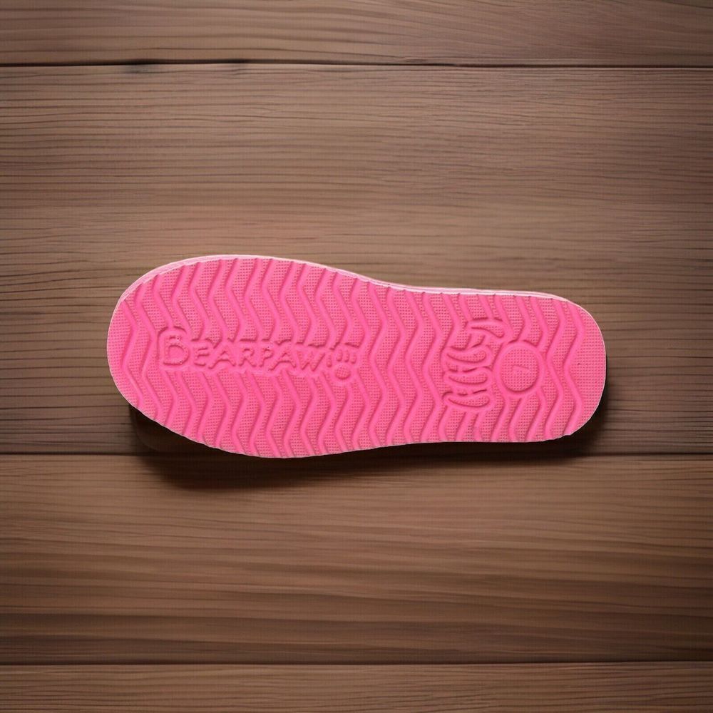 Bearpaw Women's Slippers Puffy Blended Wool Inside Size 6 Pink NEW‎ - Picture 4 of 6